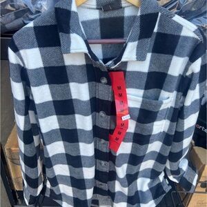 Women black and White Checkered Shirt